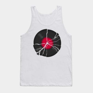 Cracked LP Vinyl Record Tank Top